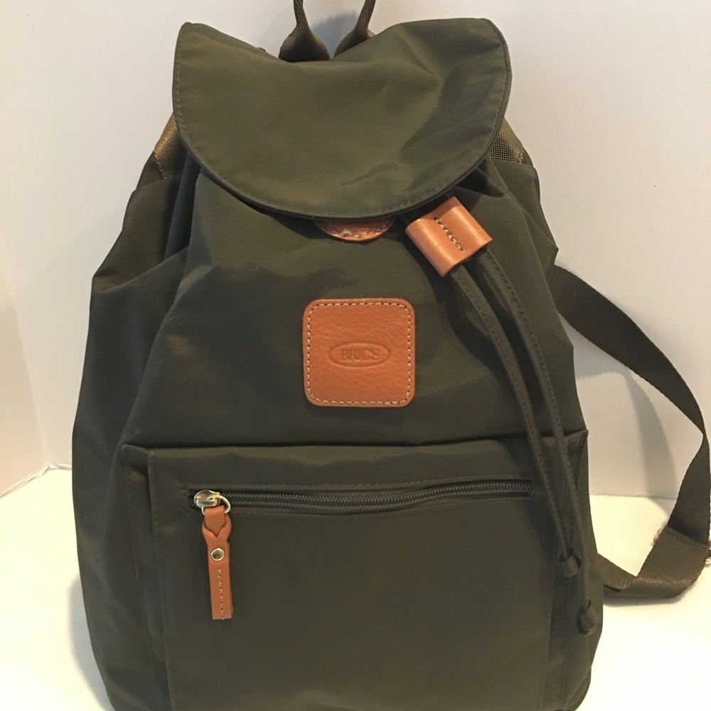 Bric’s Nylon And Leather Drawstring Back Pack - image 1